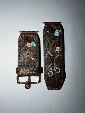 Authentic Upcycled “ Bon Voyage” on LV Monogram- Size 2, 38/40 🍎